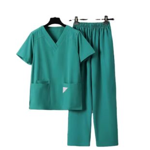 Top Unisex Most Sale Unique Design Medical Scrub Uniform Plus Size Low MOQ Breathable Knitted High Quality Short Sleeve Set