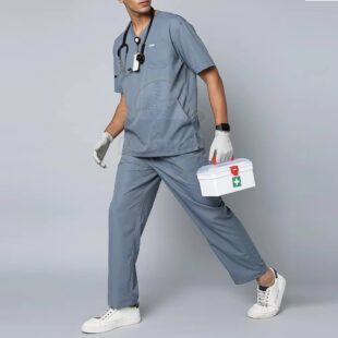 New Collection Medical Nursing Uniform Short Sleeve Scrub Suits Top and Pants Set for Online Sale Hospital Uniforms