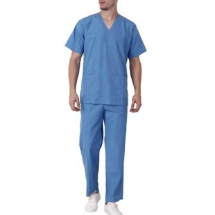 Wholesale Custom Medical Scrub Set Men Women High Quality Unisex XL Logo Printing Spandex Uniforms Doctors Hospital Quick Dry